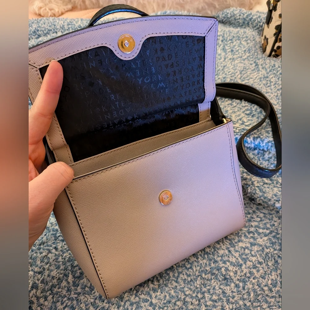 Kate Spade Black and Tan Laurel Way Mini Alisanne Crossbody Bag